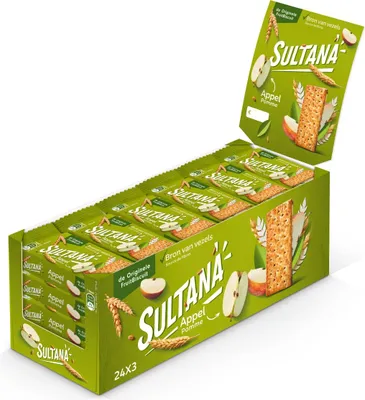 Produktbild von Sultana Fruchtkeksapfel 24 Packungen x 43 Gramm