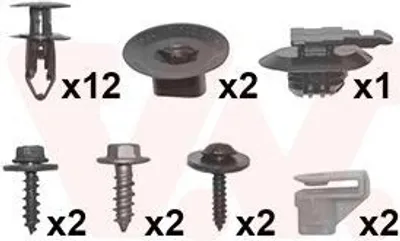 Produktbild von VAN WEZEL Montagesatz Stoßfänger 4380793 Hinten für RENAULT Scénic III (JZ0/1)