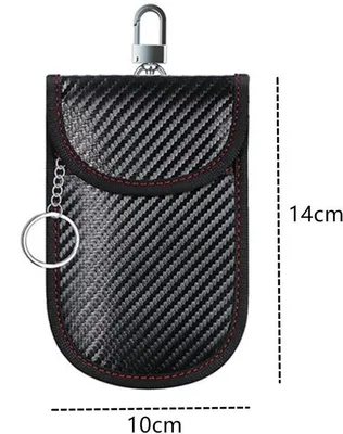 Produktbild von Antimagnetische Autosleuteltas mit RFID- und elektromagnetischer Abschirmung, Tasche für Autoschlüssel, mobiler Telefonfunkabschirmung.
