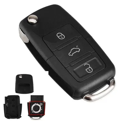 Image de 3 boîtiers de clés plip pour voitures, compatibles avec VW Golf, Tiguan, Polo, Passat CC, Seat, Skoda Octavia