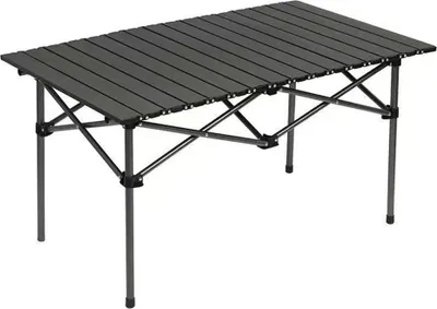 Produktbild von Camping Tisch mit Stühlen, klappbar, Aluminium, Tragetasche, Outdoor Picknick Reisetisch, leicht & tragbar, 95x55x50cm