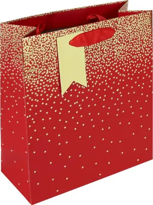 Produktbild von Clairefontaine Weihnachts-Geschenktüte "Sternregen rot"