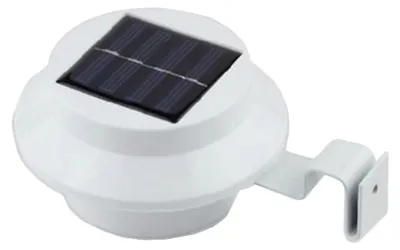 Produktbild von Jardinion Solarleuchte Dachrinnenleuchte 2er Set LED, 12cm x 6cm Außenlampe Gartenbeleuchtung Weiß, Regenrinnenlampe, Außenleuchte, Solarlampe