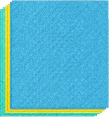 Produktbild von 6er-Pack Geschirrtücher, umweltfreundliche Papieralternative, drei Farben, 6er-Pack saugfähige und geruchsfreie Geschirrtücher für die Küche, wiederverwendbare Alternative zu Küchenschwämmen und Papierhandtüchern