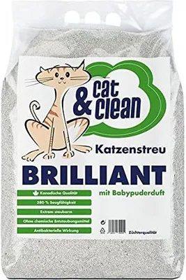 Produktbild von Cat & Clean Katzenstreu Brilliant mit Babypuderduft 10 kg