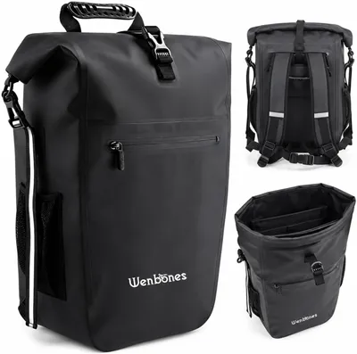 Produktbild von Fahrradtasche 25 l, 3-in-1, wasserdicht, Rucksack, Laptoptasche 16 Zoll, für Fahrradfahren