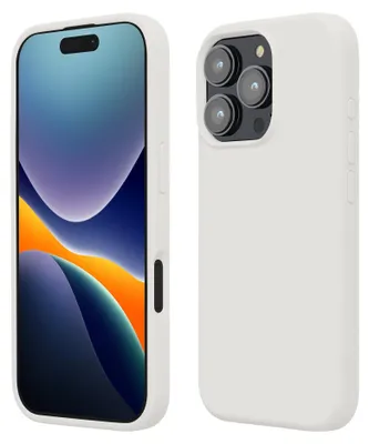 Produktbild von kwmobile Handyhülle für iPhone 16 Pro Hülle, für iPhone 16 Pro Case - Hülle Silikon - kabelloses Laden - Weiß