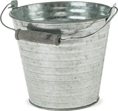 Produktbild von Zinkeimer Henkel & Rillen Pflanzeimer Pflanzgefäße Ø 14,5 cm