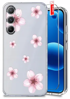 Produktbild von Hülle für Samsung A36 5G – Frühlingsmotive, Frühlingsblumen, durchsichtige Hülle + Displayschutzfolie