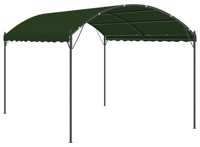 Image de Pavillon de 4 x 3 x 2,6 mètres, en polyester vert et en acier