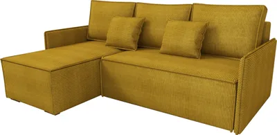 Produktbild von BroMARKT Ecksofa mit Schlaffunktion Atlantic Gelb Cord Links