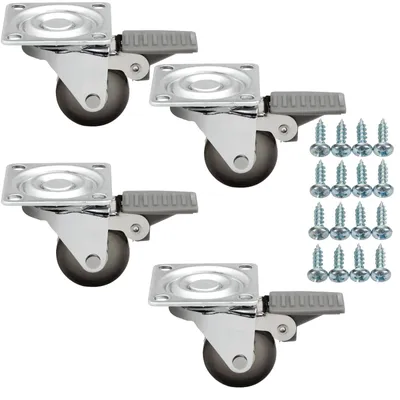 Produktbild von SOTECH Möbelrolle KIEL Ø 35 mm braun – mit Bremse (4 Stück)