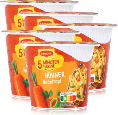 Produktbild von Maggi 5 Minuten Terrine Hühner Nudeltopf 41g (5er Pack)