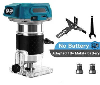 Produktbild von Holzfräse - Akku Oberfräse - Bürstenloser Motor - Für 18V Akku - Fräsen, Trimmen, Gravieren - Ohne Akku