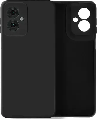 Produktbild von Avizar, Halbsteife Soft Touch Silikon Handyhülle für Motorola Moto G55, Schwarz