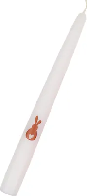 Produktbild von Spitzkerze "Hoppelhase" Weiß 240/24mm
