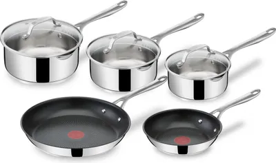Produktbild von Tefal Jamie Oliver E304S544, Gemischtes Set, Edelstahl, Edelstahl, Silber, Edelstahl, Glas