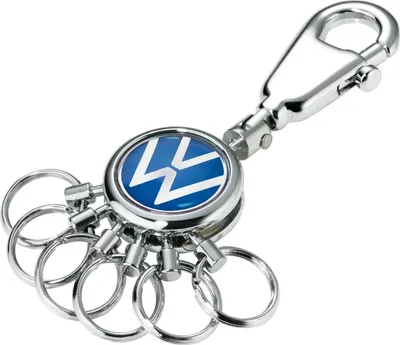 Produktbild von TROIKA PATENT VW, Schlüsselring, Blau, Silber, Weiß, Metall, Rund, Uni, Alle