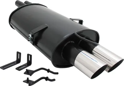 Immagine prodotto di Scarico sportivo Novus BMW E46 320 325 330 silenziatore posteriore 2x76 acciaio inox