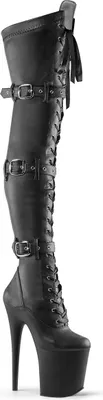 Obrázok produktu pre FLAMINGO-3028 dámske čižmy Pleaser, čierne matné , EU 42, US 12