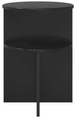 Produktbild von Möbel Konsolentische - Schwarz - CLORIS Beistelltisch Schwarze Eiche Ø 39,5x55 cm Holzwerkstoff,6.9 Kg - 790981