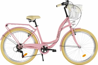 Produktbild von Damenfahrrad Davi Emma 26", 7 Gänge, 155-180 cm, Rosa/Creme