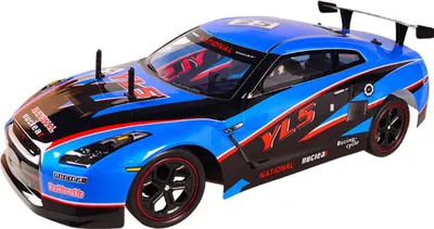 Produktbild von 1:10 2,4 g RC Highspeed Car wiederaufladbar Elektrischer Drift Allradantrieb Rennfernbedienung Toy Blue