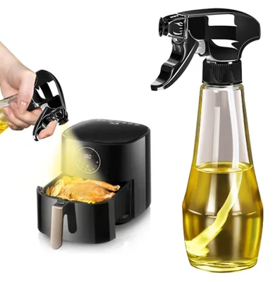 Produktbild von Extrem präzise Öl-Sprühflasche aus Glas - Multifunktionaler Premium Öl-Spray - Coole Küchen Gadgets für Speiseöl - Oil Spray zum Kochen,Schwarz | Küche, Grill, Airfryer