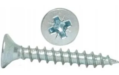 Productafbeelding van Neron houtschroef, platte kop, 4x30 mm, wit verzinkt, 1000 stuks