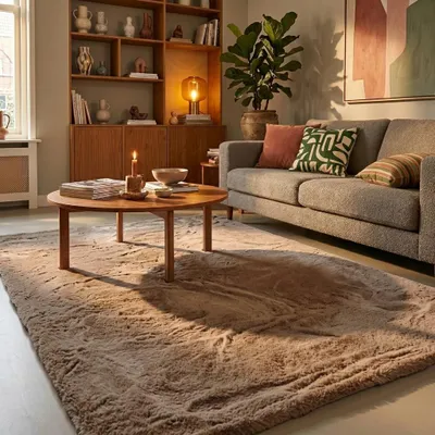 Produktbild von Volero - Hochflor Teppich - Comfy Supreme Taupe - 230x330 cm - Wohnzimmer, Esszimmer, Schlafzimmer - Ländlich, Modern, Skandinavisch
