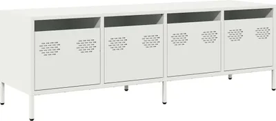 Obrázek produktu pro vidaXL TV skříňka bílá 135x39x43,5 cm Ocel válcovaná za studena
