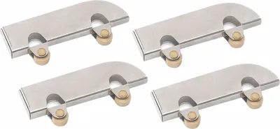 Image de Poulie coulissante pour porte en verre en acier inoxydable, peu bruyante et fiable Rouleau coulissant pour porte de vitrine pour portes coulissantes