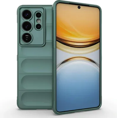 Produktbild von Mobigear Bumpy  Samsung Galaxy S26 Ultra Hülle Flexibles TPU Backcover - Dunkelgrün
