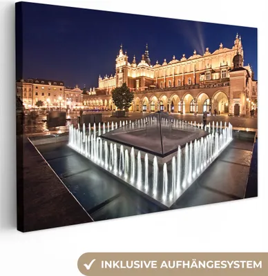 Zdjęcie produktu dla OneMillionCanvasses® - Obraz na płótnie - 140x90 cm, Sukiennice w Krakowie, dekoracja ścienna - zdjęcie na płótnie - obraz na drewnianej ramie