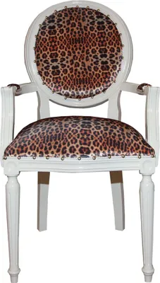 Produktbild von Casa Padrino Barock Esszimmer Stuhl mit Leopard / Creme