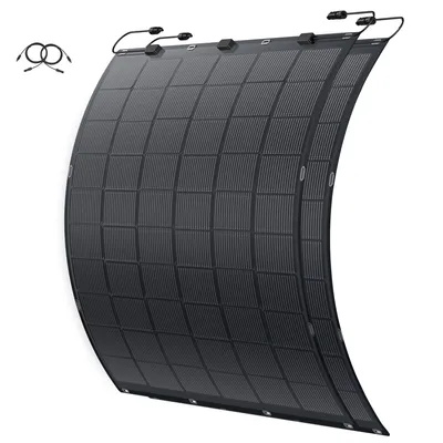 Produktbild von Flexibel Solarpanel 450W, Solarmodul 2x225W für Balkon Dach Wand und Wohnmobil, IP68 Wasserdicht Photovoltaik 213°Biegung