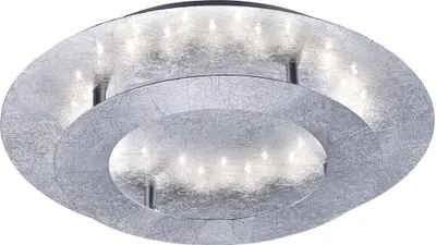 Zdjęcie produktu dla Okrągła lampa sufitowa LED Paul Neuhaus srebrny liść optyka Ø 40cm 1054lm