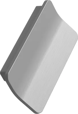 Produktbild von Griff Leaf LA 64mm, Breite 85mm, Zinkdruckguss Edelstahl Effekt