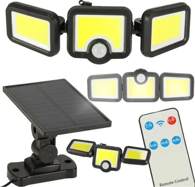 Zdjęcie produktu dla Lampa solarna LED 3w1 z czujnikiem ruchu zmierzchowego