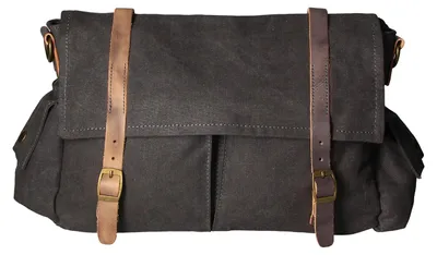 Produktbild von Gave Lux Umhängetasche aus Canvas und Leder, handgefertigt, Cognac-Farbe