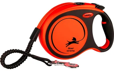 Produktbild von flexi XTREME Gurt - schwarz/orange - 8 m