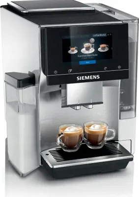 Produktbild von Siemens TQ715R03, Espressomaschine, 2,4 l, Kaffeebohnen, Eingebautes Mahlwerk, Schwarz, Edelstahl