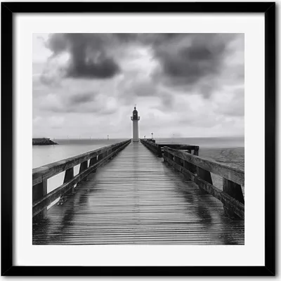 Produktbild von Bild - 50 cm x 50 cm - MDF - Rahmen, Wandkunst - Leuchtturm