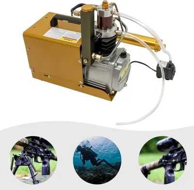 Produktbild von PCP Luftkompressor - Elektrischer Hochdruckkompressor - 30 MPa - 1,8 kW - 220 V - EU-Stecker - Tragbar - Gold