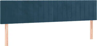 Produktbild von vidaXL Kopfteile Dunkelblau 200x5x78/88 cm Samt