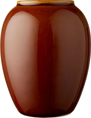 Produktbild von BITZ 872903, Vase in ovaler Form, Steingut, Bernstein, Glänzend, Drinnen, 125 mm