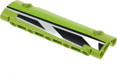 Produktbild von 1x Lego Technic Panele gewölbt 11x3 lime grün Platte Sticker links 62531pb025L