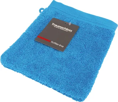Produktbild von Traumschloss Frottier-Line Waschhandschuh 16 x 21 cm hellblau Flauschig weich & angenehm zur Haut
