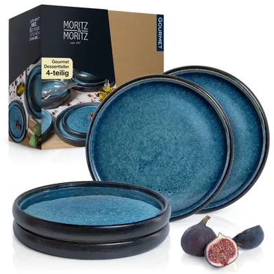Produktbild von Moritz & Moritz SOLID 4x Dessertteller Blau