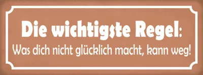 Produktbild von vianmo Holzschild 10x27 cm was nicht glücklich macht Spruch Zitat